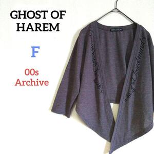 GHOST OF HAREM ゴーストオブハーレム カーディガン 英字プリント 平成ギャル グランジ y2k 00s Archive grunge punk 地雷系量産型
