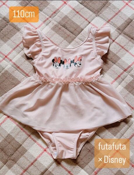 女の子 水着 110 futafuta フタフタ ミニー ワンピース プール ピンク ワンピース水着 スイムウェア キッズ 子供 ディズニー