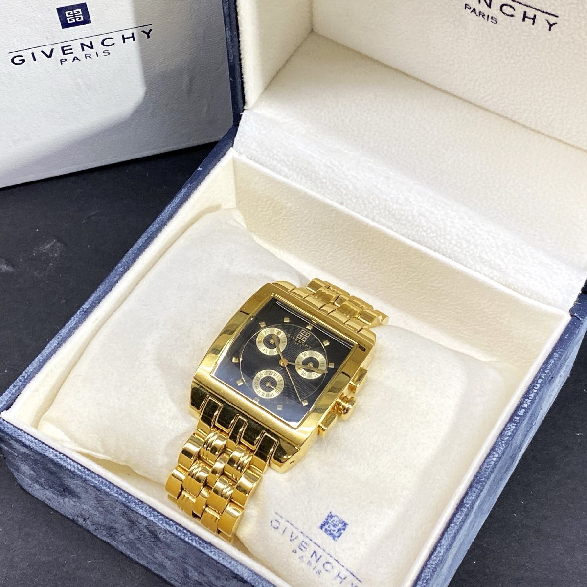 【希少】GIVENCHY ジバンシー 腕時計 スクエア調 クロノグラフ 2025年最新】Yahoo!オークション -ジバンシー 時計の中古品