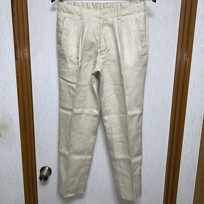 44 新品 25ss UNITED ARROWS リネンツイル リラックステーパード イージースラックス