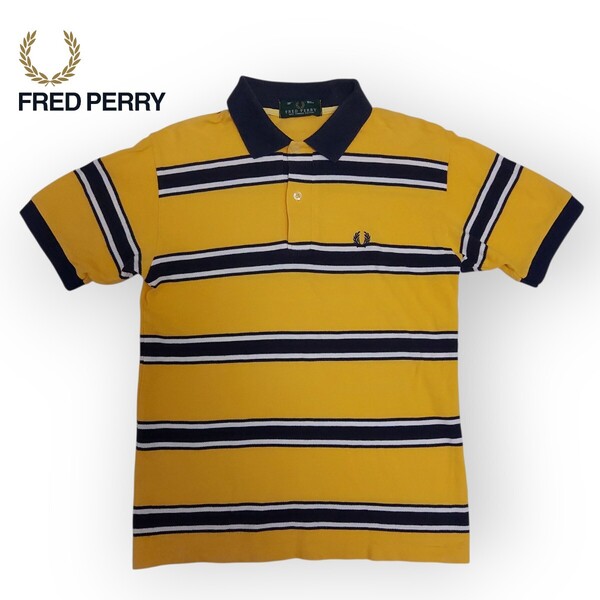【不朽の定番】FRED PERRY M1200 フレッドペリーボーダーポロシャツ36(S)