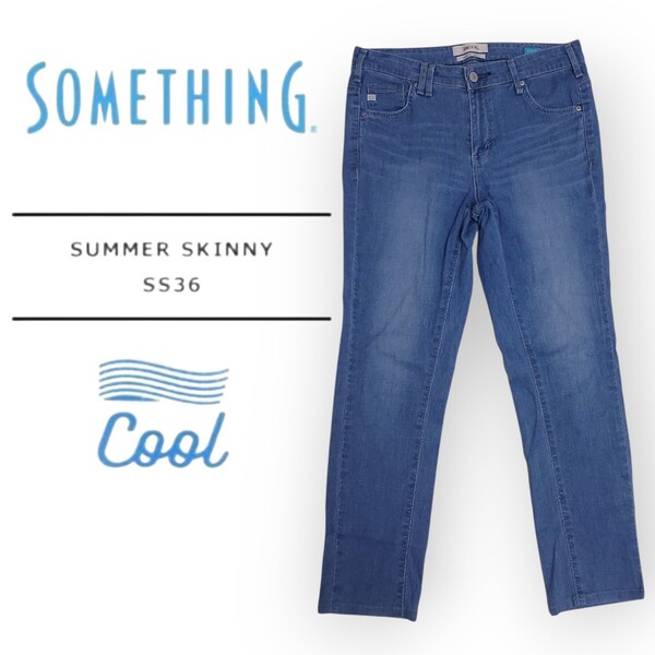 【大きいサイズ】SOMETHING(サムシング) LADIES SUMMER SKINNY SS36 / サマー レディース スキニー SS36 ジーンズ デニムパンツ29 吸放湿