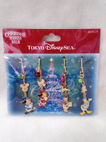 ◇ 2012 クリスマス ミッキーミニー ドナルド デイジー ストラップ 鈴付き TDS ディズニーシー