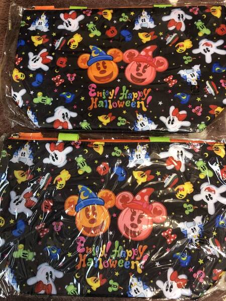 ◇ ハロウィン ランチケース バッグ スーベニア ミッキー ミニー 2個セット 2015年 TDR ディズニーリゾート