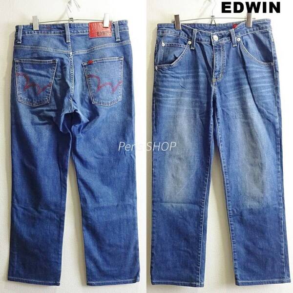即決★ 送料無★ エドウィン EG503 BLUETRIP W84cm ストレッチ ストレートデニム 明藍 Sz.32 EDWIN J066