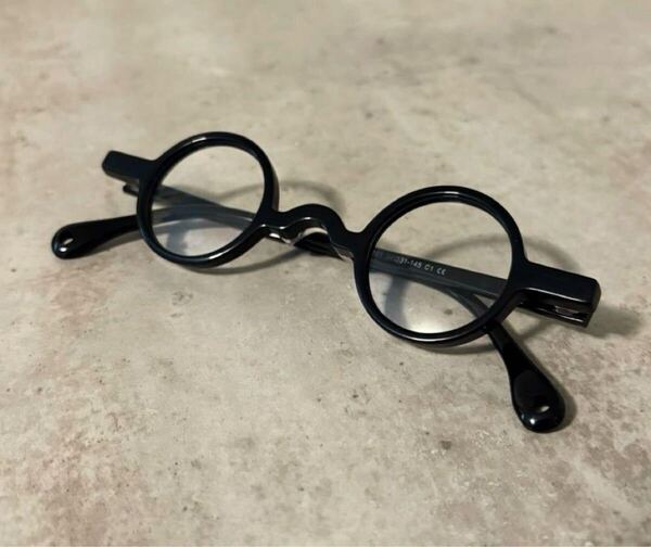 ブラックロイド眼鏡 ラウンド型 サングラス 伊達メガネ レトロヴィンテージ風丸めがね 男女兼用 新品未使用 丸型眼鏡 お洒落小物