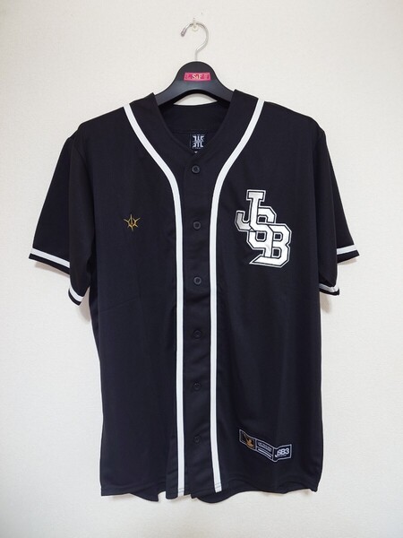 三代目 J SOUL BROTHERS from EXILE TRIBE KINGDOM ベースボールシャツ 黒 ブラック ユニフォーム Tシャツ ウェア 3代目