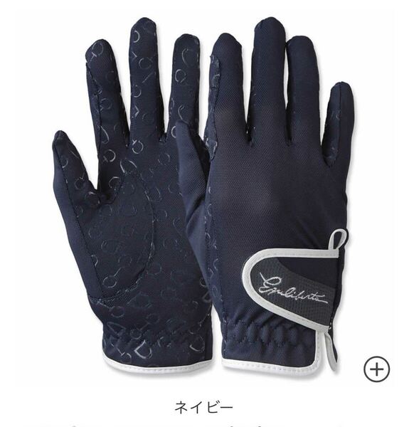 乗馬 サマー グローブ ネイビー L EQULIBERTA 手袋 UV 乗馬用品 男女兼用