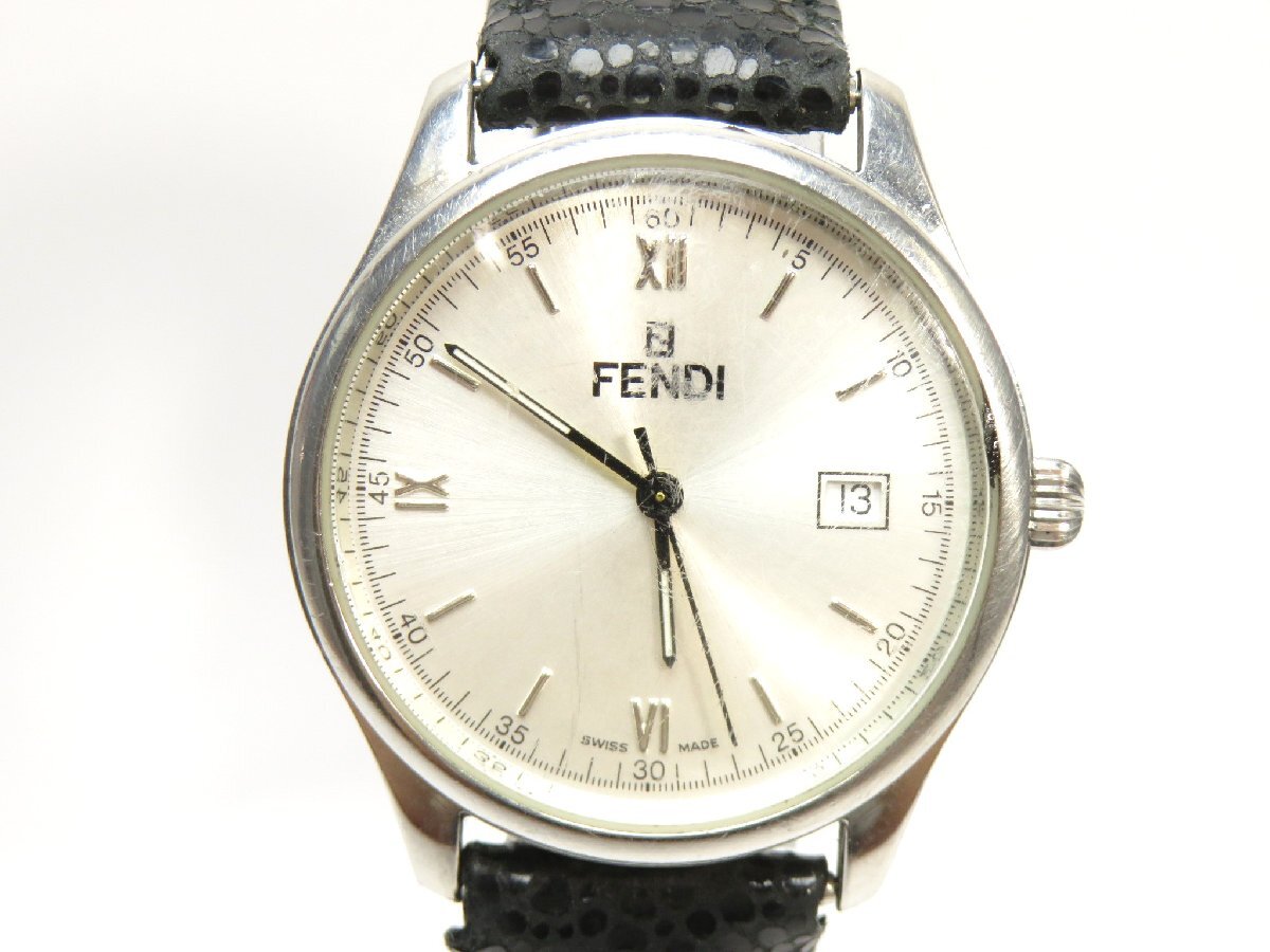 【希少】FENDI時計 210G 新品電池 稼働品 シルバー 黒文字盤 Yahoo!オークション -「210G FENDI」の落札相場・落札価格