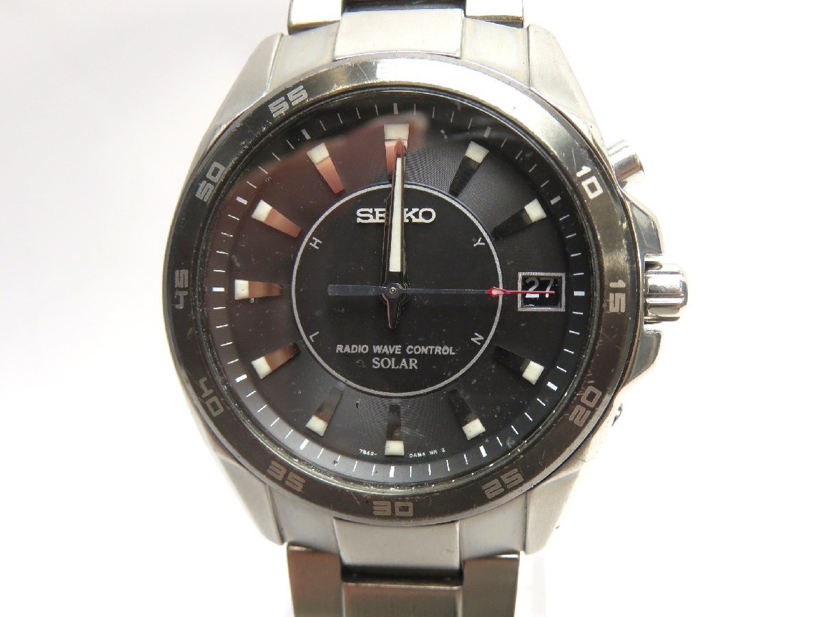 SEIKO ソーラー電波腕時計7B42-0AL0ブラック 2025年最新】Yahoo!オークション -(セイコー seiko)7b42の中古品