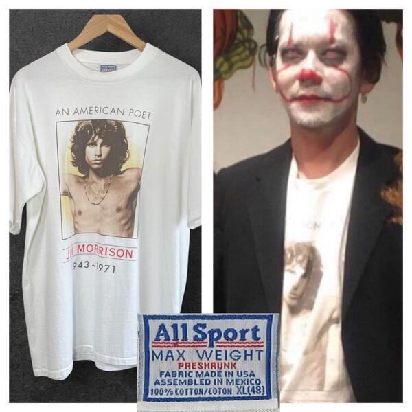 90s ジム・モリソン Tシャツ XL The Doors 希少 AllSport 追悼Tシャツ 野村訓市氏着用 ロックTシャツ 美品