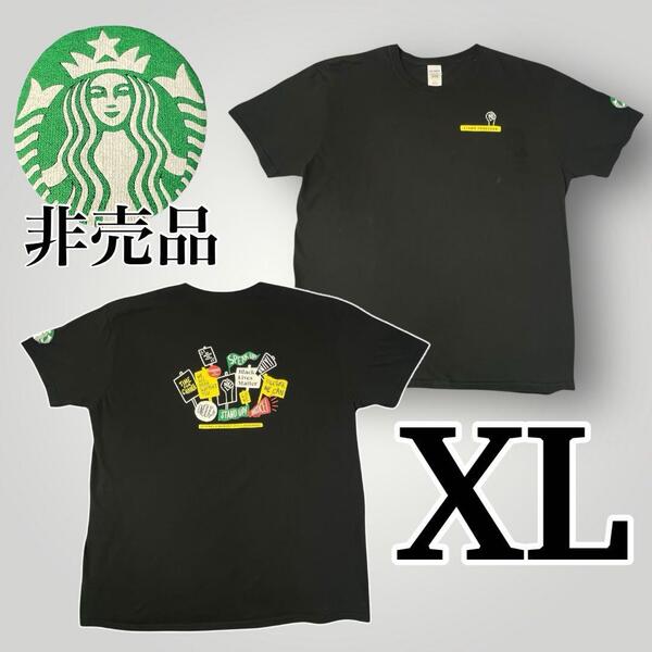 【非売品】USA公式 スターバックス Tシャツ BLM限定 パートナー配布 TEE XL Starbucks