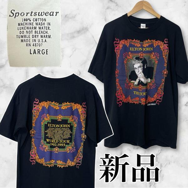 新品未使用 Elton John × VERSACE Sportswear TEE デットストック Lサイズ ツアーTシャツ