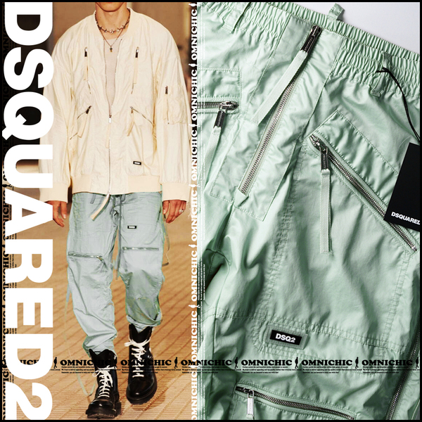 贅沢コレクションモデル■新品174,900円【DSQUARED2】ディースクエアード/ZIPとループのコントラストマルチジップジョガーパンツ50 W84~90