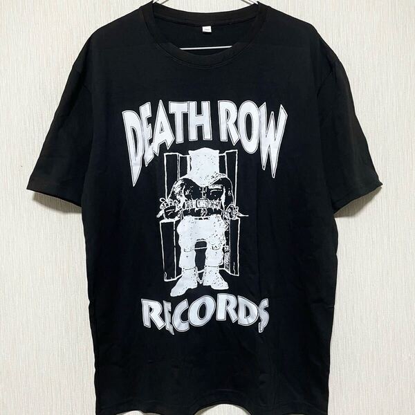 Death Row デス・ロウ・レコード Records Tシャツ 90s ヒップホップ hiphop westside snoop dogg 2pac トゥーパック ビギー ブラック 黒色