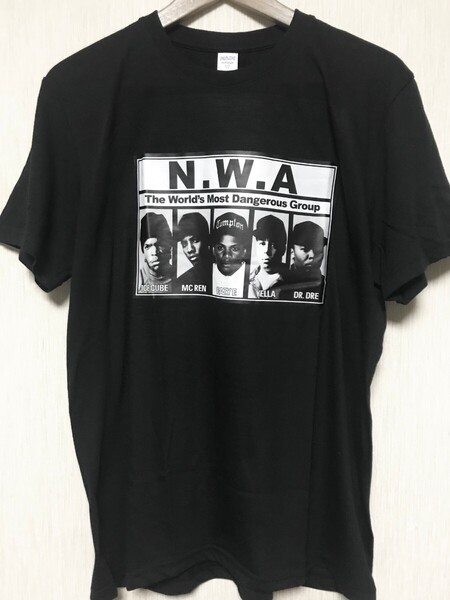 N.W.A Tシャツ ヒップホップ ラッパー 90s hiphop rap XL コンプトン Westside 2pac dr.dre ice cube black ブラック 送料無料