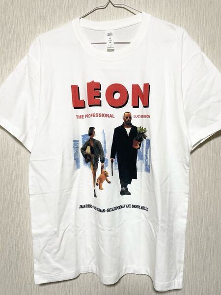 映画 LEON レオン マチルダ Tシャツ ジャンレノ ムービー サイズ L 90s 洋画 ハリウッド マチルダ ナタリー・ポートマン 半袖 ホワイト