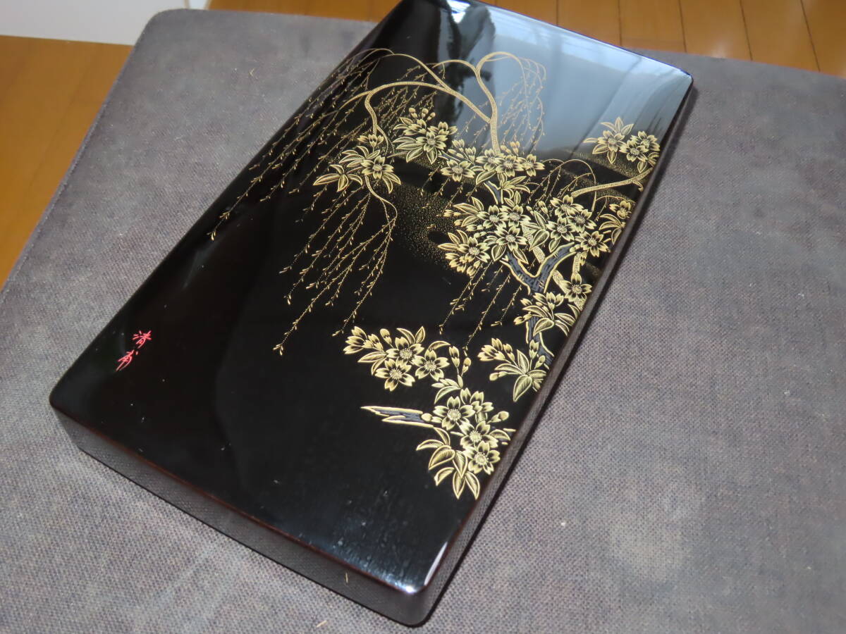 新品!本輪島塗 硯箱沈金 玉簾の図(桐箱付き) 2025年最新】Yahoo!オークション -輪島塗 硯箱の中古品・新品