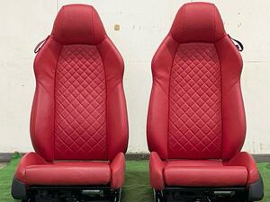 【希少品!】アウディ R8 スパイダー 5.2 FSI クワトロ 純正 シート 左右 運転席側 助手席側 レッドレザー AUDI 交換用 即納可能