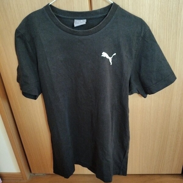 【古着】プーマ PUMA 半袖Tシャツ 黒色 Mサイズ 綿100% メンズ 紳士 ブラック