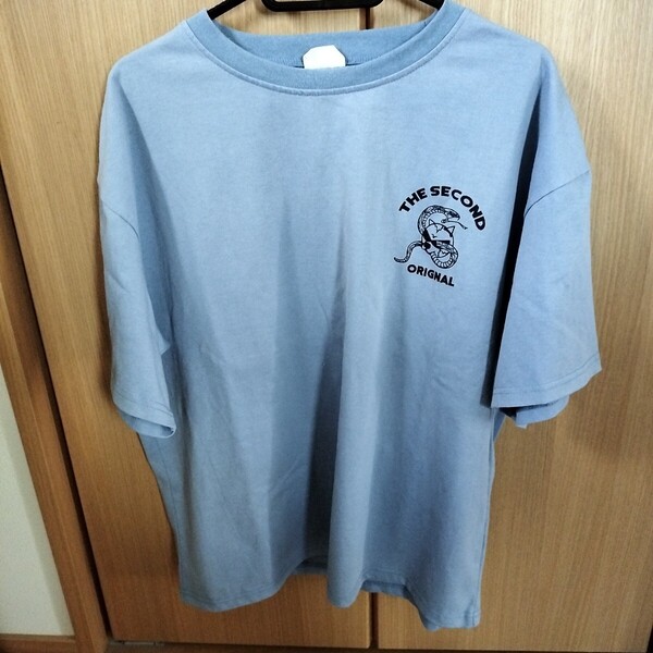 【古着】precious 半袖Tシャツ 青色 Mサイズ 丸首 メンズ 紳士