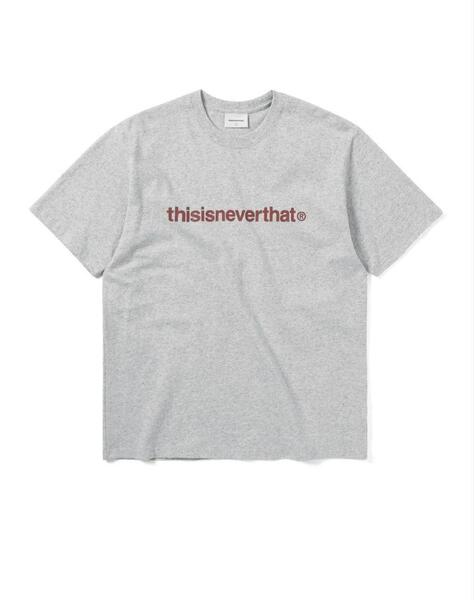 thisisneverthat Tシャツ BLACK grey 新品 正規品 Tee grey T logo t-logo ディスイズネバーザット ネバザ L