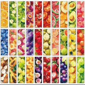 しおりフルーツ栞可愛い豪華セット夏苺レモンオレンジまとめ紙製本手紙素材絵画派手春