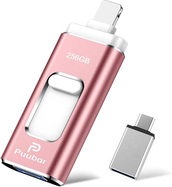 【多機能データ管理】256GB USBメモリー 4in1 iphone対応usbメモリUSB 3.0 フラッシュドライブ IOS/USB/Type-C/micro usb フラッシュメモリ