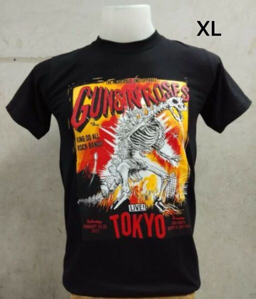 新品 GtUNS N' ROSES バンドT XLサイズ ガンズアンドローゼス ロック パンク