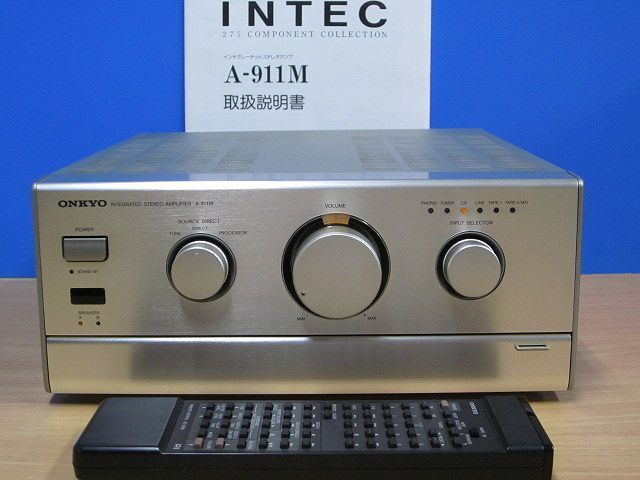 整備済 程度良 ONKYOオンキョー アンプ A-911M LTD 取説付 Yahoo!オークション -「onkyo a-911m」の落札相場・落札価格