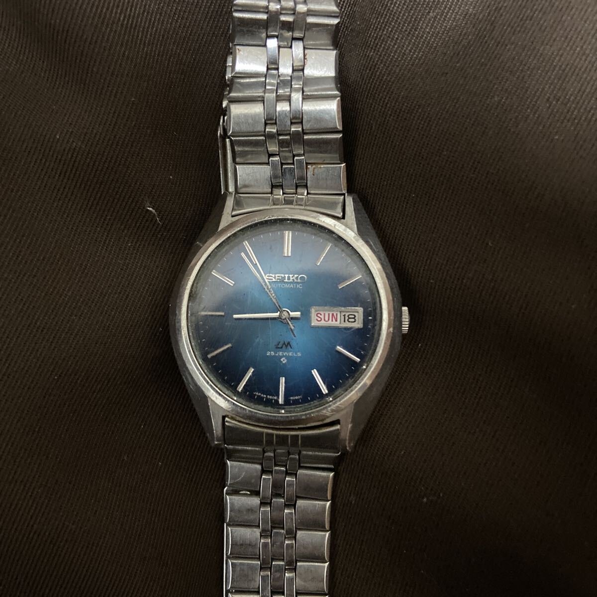 自動巻腕時計 SEIKO ロードマチック 23石 希少 青文字盤 Yahoo!オークション -「セイコー lm ブルー」の落札相場・落札価格