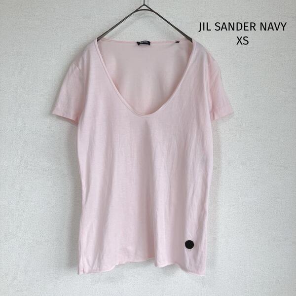 JIL SANDER NAVY Tシャツ【XS】ピンク コットンイタリア製