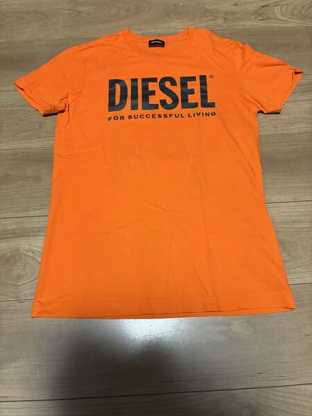 ディーゼル DIESEL Tシャツ プリントTシャツ ロゴ メンズ XSサイズ 1度使用 送料込み