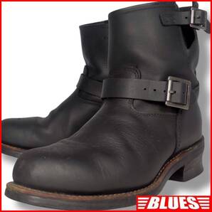 即決★CEDAR CREST★26cm レザーエンジニアブーツ セダークレスト メンズ 黒 マット ブラック 本革 ライダース パンクロック スチールトゥ