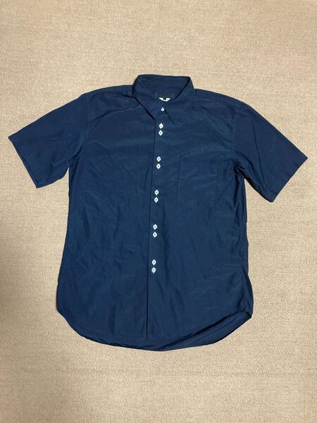 comme des garcons homme deux ランダムボタン 半袖シャツ L ポリエステル コムデギャルソン マルチボタン
