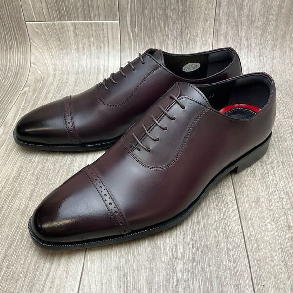 【アウトレット】Orobianco◆内羽根キャップトゥ◆サイズ42(25.5cm)◆ボルドー◆オロビアンコ紳士革靴イタリア製ビジネスシューズ