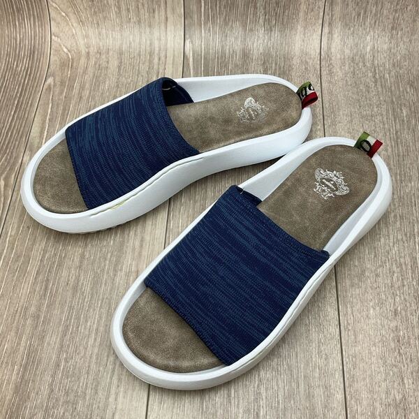 Orobianco◆オーバーサイズニットサンダル◆サイズL(26.0〜26.5cm)◆ブルー◆オロビアンコ紳士靴カジュアル