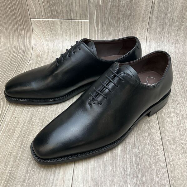 【アウトレット】ホールカット◆ブラック◆サイズ7.5(26.0cm) 紳士革靴 グッドイヤー製法 ビジネスシューズ 牛革 黒 冠婚葬祭 フォーマル