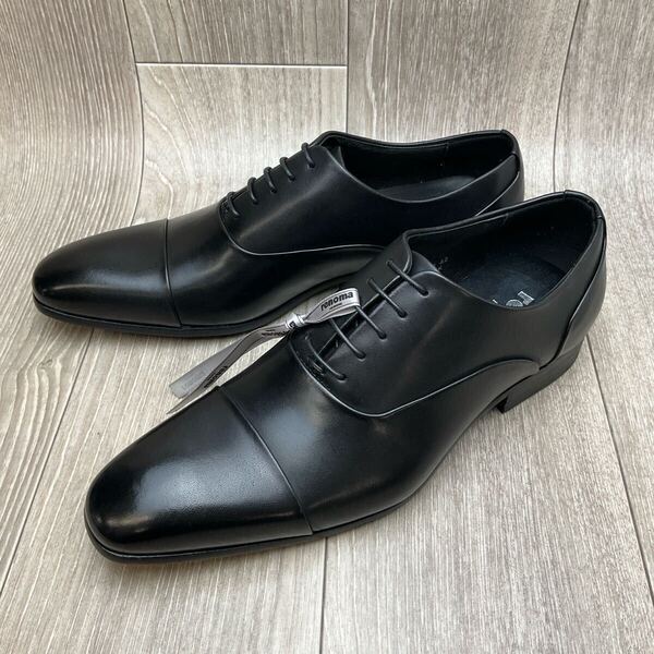 【アウトレット】renoma HOMME◆内羽根ストレートチップ◆サイズ42(26.0cm)◆ブラック◆紳士革靴ビジネスシューズ 牛革 黒