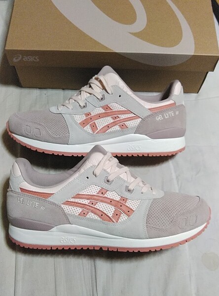 新品箱入 アシックス GEL LYTE Ⅲ ゲルライト Ⅲ 28.5㎝ ヌバック スウェード 天然皮革 サーモン