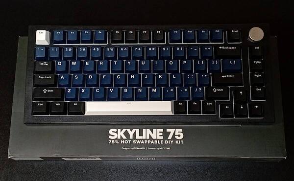 EPOMAKER Skyline75メカニカルキーボード+Keychron K Proスイッチバナナ軸+PBTキーキャップ