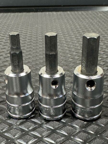 KTC ショートヘキサゴンビットソケット3点セット 5mm 6mm 8mm 差込角9.5mm