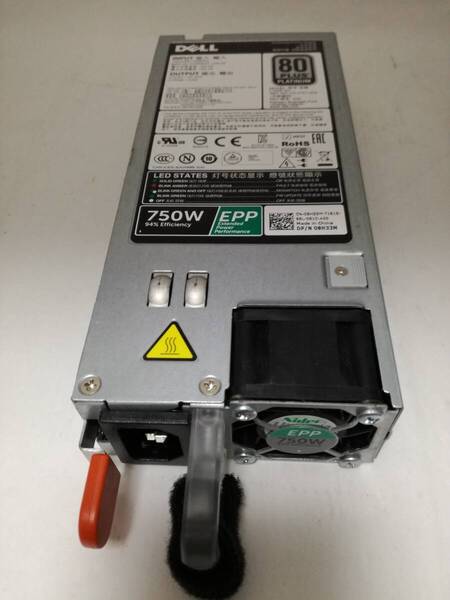 ☆送料無料DELL 750W 80PLUS Platinum サーバ用電源ユニット L750E-S60 PowerEdge T630など 中古動作品