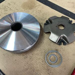 2stジャイロ、キャノピー、ディオ系 、AF27、AF35用ホンダ純正大径旋盤加工プーリー 1.5㎜オフセットワッシャーセット