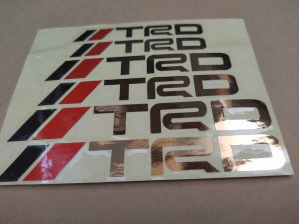 【ゆうパケット送料込】TRD 耐熱ステッカー ゴールド 大中小6枚セット ⑥ トヨタ