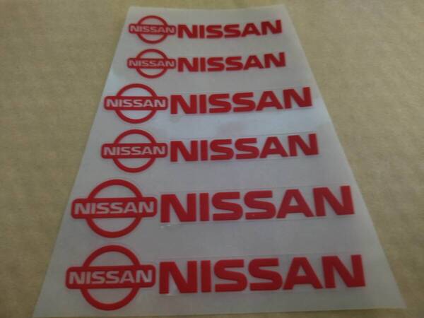 【ゆうパケット送料込】 NISSAN(日産) ステッカー レッド 大中小6枚セット ① NISMO ニスモ