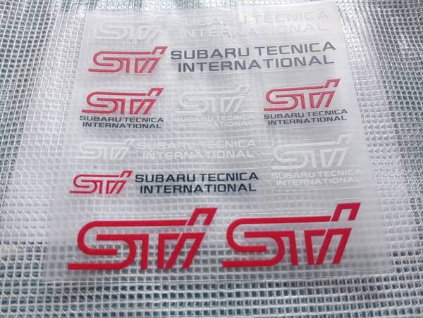 【ゆうパケット送料込】STI ステッカー 横12.5cm×縦12.5cm ① スバル SUBARU