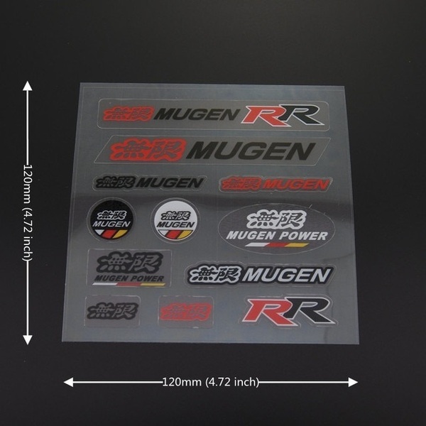 【ゆうパケット送料込】無限 MUGEN ステッカー 横12cm×縦12cm ③ HONDA ホンダ
