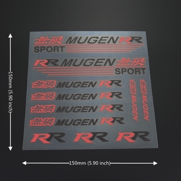 【ゆうパケット送料込】無限 MUGEN ステッカー 横15cm×縦15cm ① HONDA ホンダ