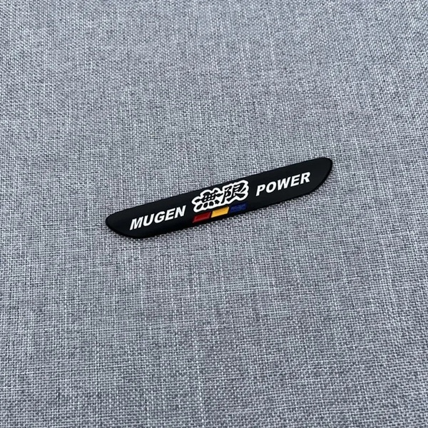 【ゆうパケット送料込】MUGEN POWER(無限)エンブレムプレート ブラック ホンダ
